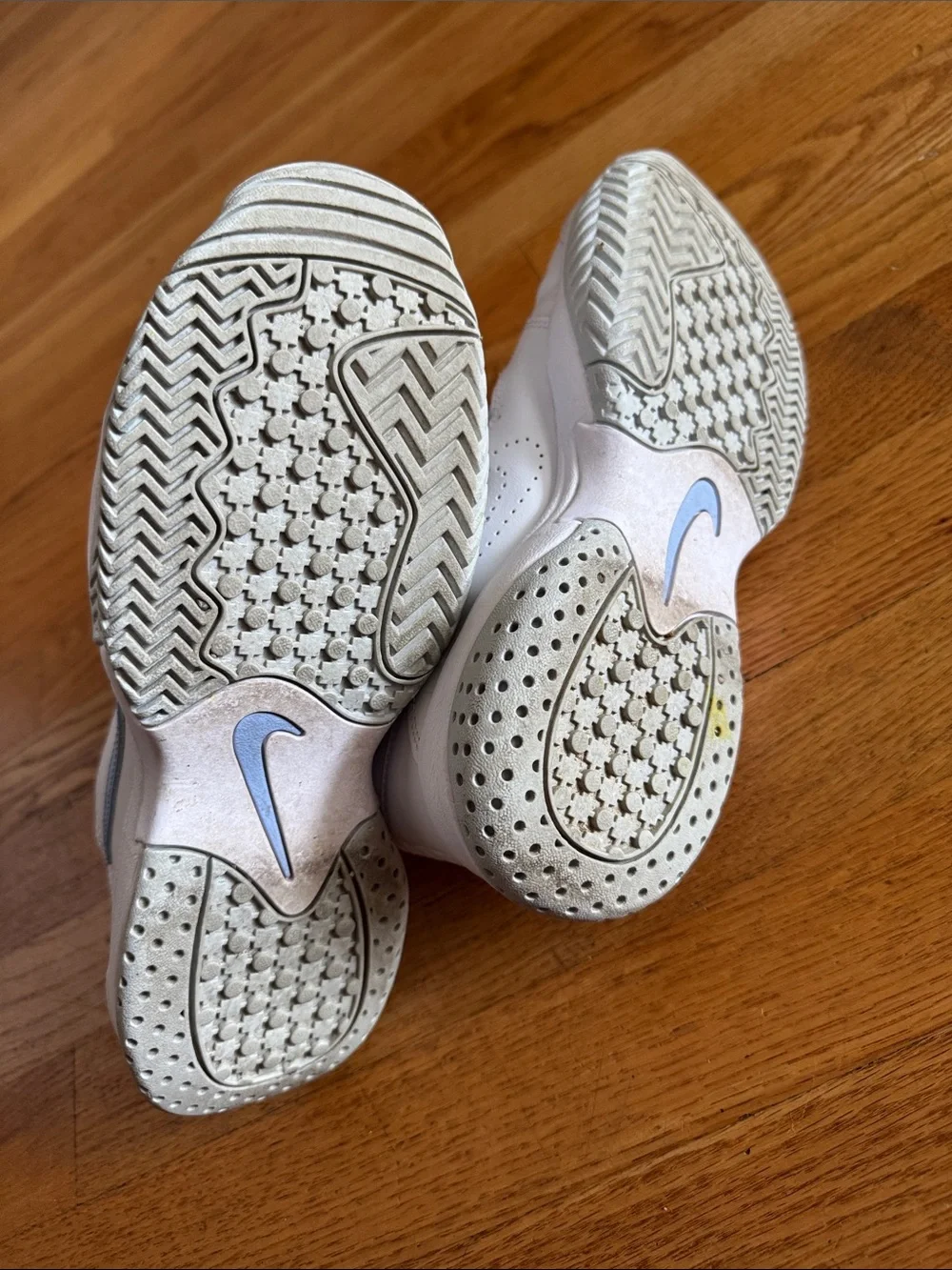 Nike Court Lite 2 White Sneakers with Light Blue Swoosh